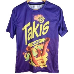 TAKIS chips Fuego AOP Polyester T Shirt Purple Small